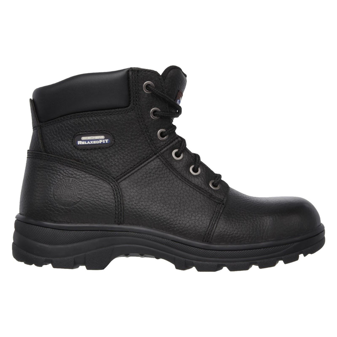 Men's Wide Fit Skechers 77009EC Workshire Safety Boots - Black in Black - Image 2