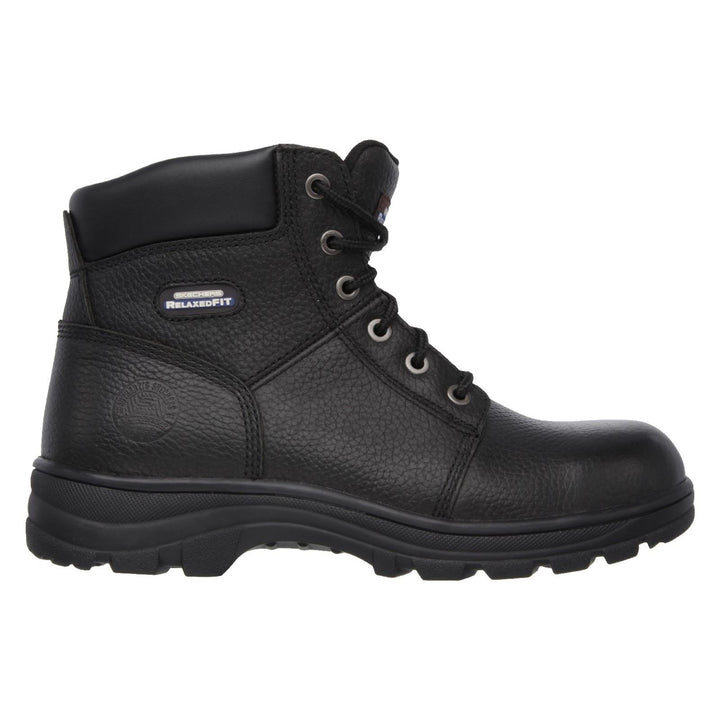 Men's Wide Fit Skechers 77009EC Workshire Safety Boots - Black in Black - Image 1
