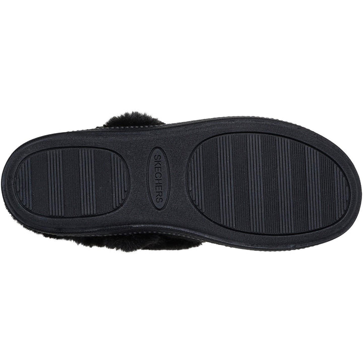 Women's Wide Fit Skechers 169041 Cozy Campfire Frosty Promise Slippers in Black - Image 1