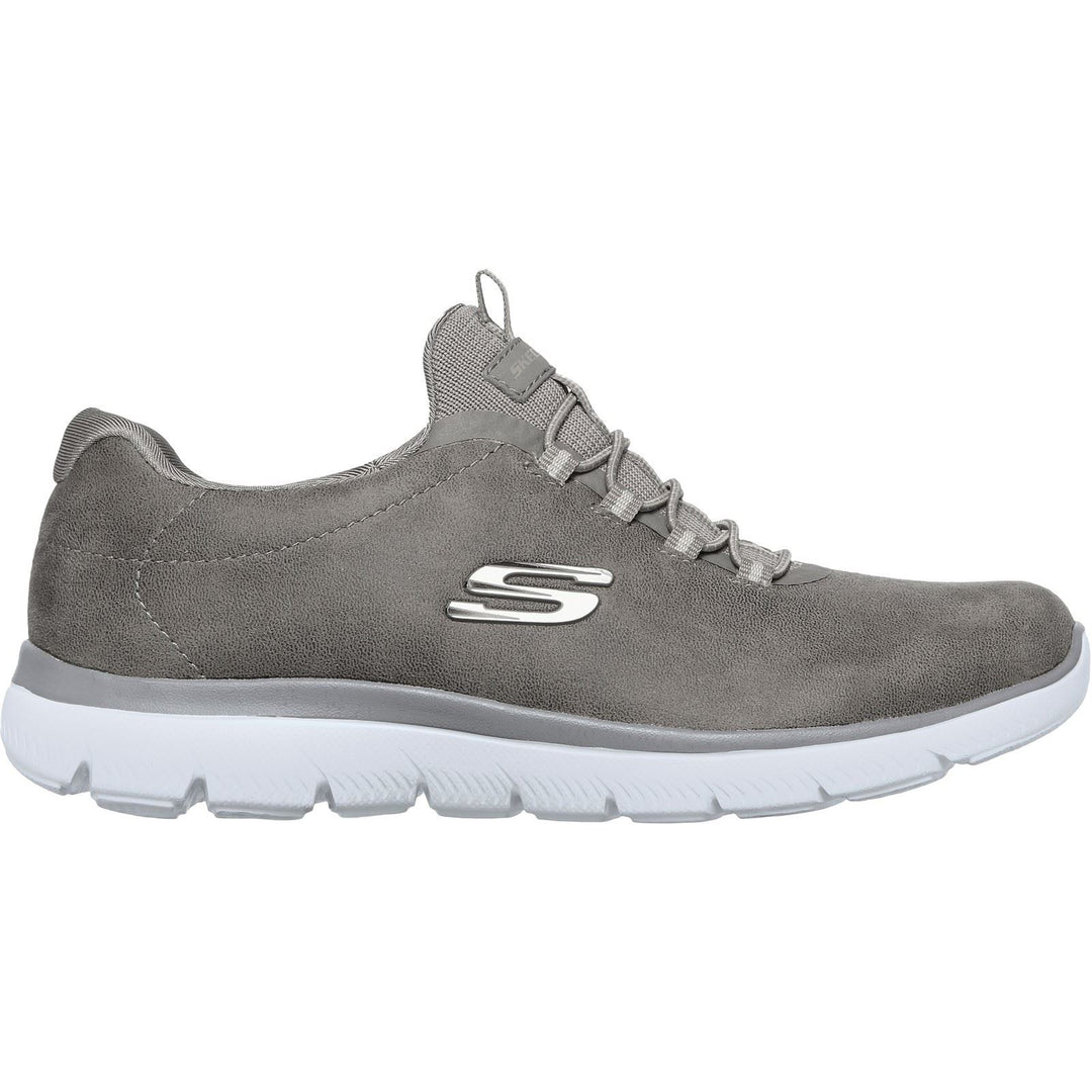 Women's Wide Fit Skechers 149200 Summits - Oh So Smooth Trainers in Dark Taupe - Image 2
