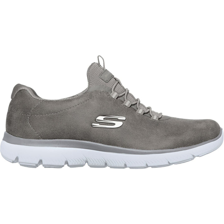 Women's Wide Fit Skechers 149200 Summits - Oh So Smooth Trainers in Dark Taupe - Image 1
