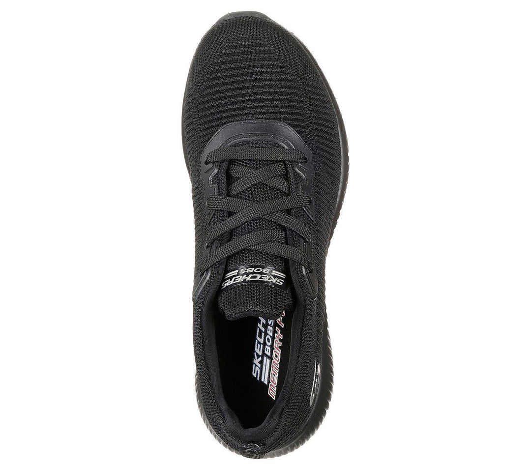 Womens Wide Fit Skechers 32504 Bobs Tough Talk Trainers - Black in Black - Image 5