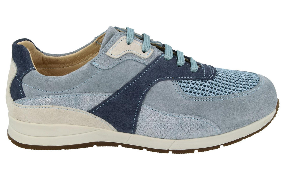 Womens Wide Fit DB Diss Casual Trainers in Blue / Multi - Image 2