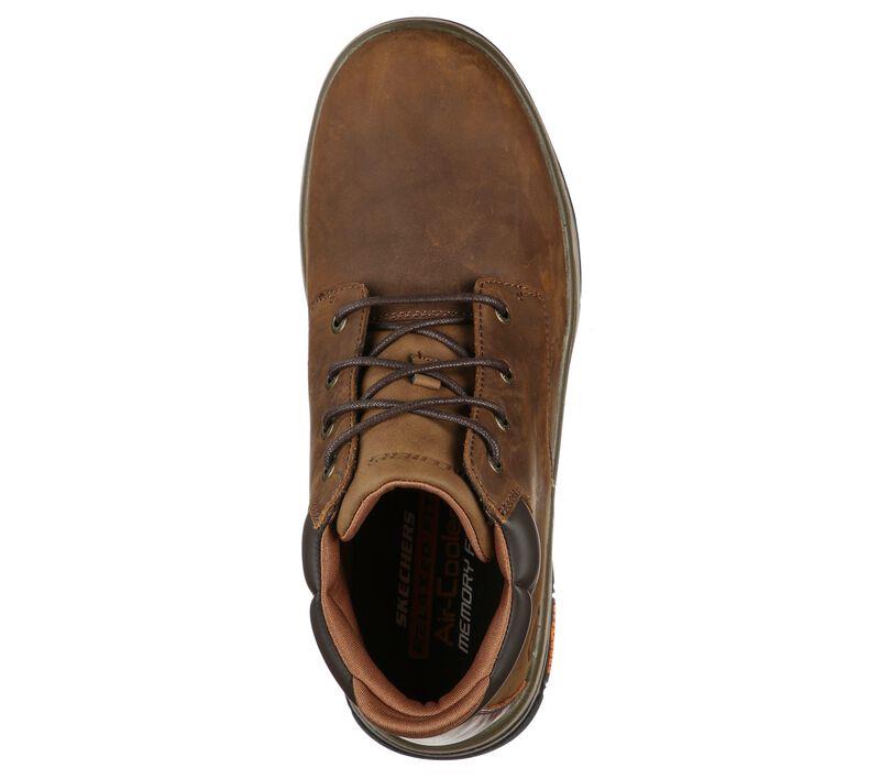 Men's Wide Fit Skechers 204394 Segment 2.0 Brogden Boots - Desert/Brown in Desert/Brown - Image 5