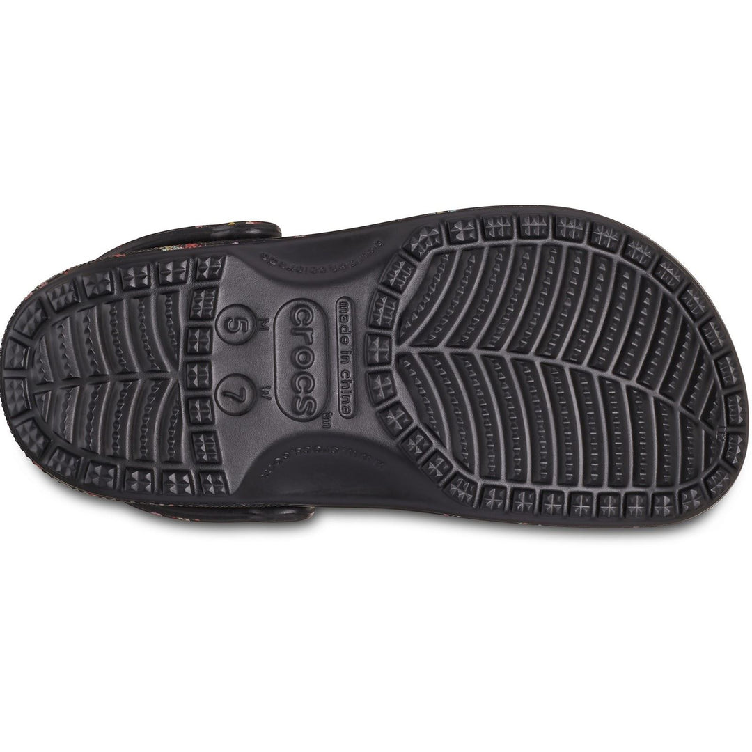 Women's Crocs 210397 Classic Graphic Clog Sandals in Black - Image 7