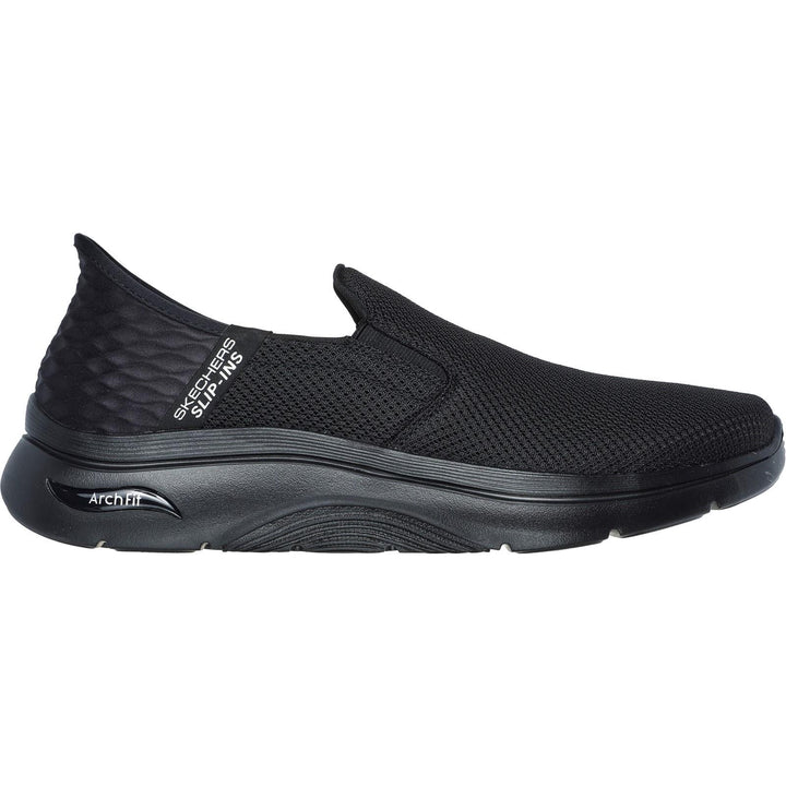 Men's Wide Fit Skechers 216600WW Slip-ins Go Walk Arch Fit Trainers in Black - Image 1