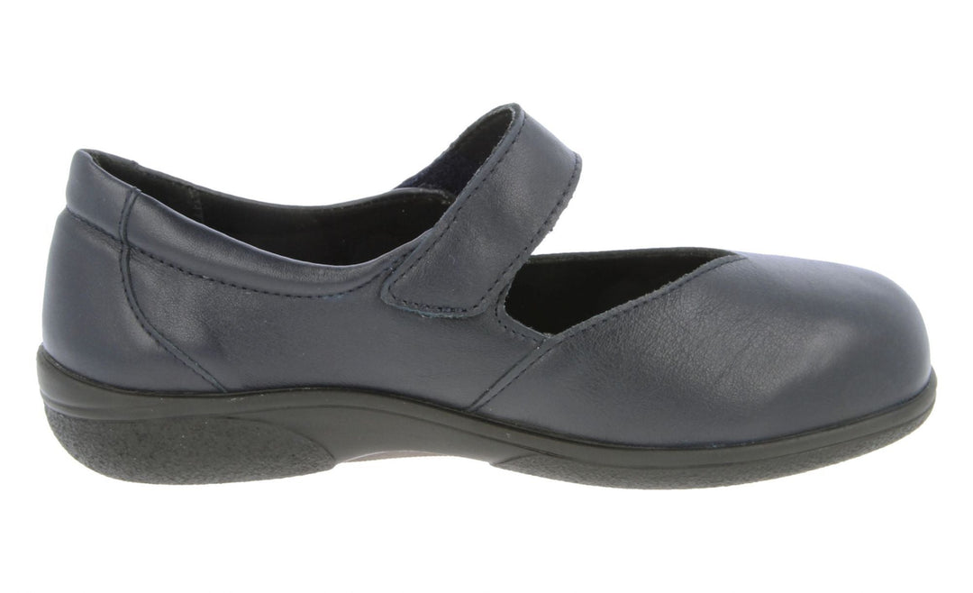 Womens Wide Fit DB Gull Shoes in Black - Image 7