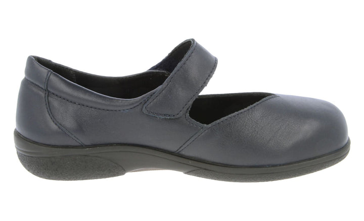 Womens Wide Fit DB Gull Shoes in Black - Image 1
