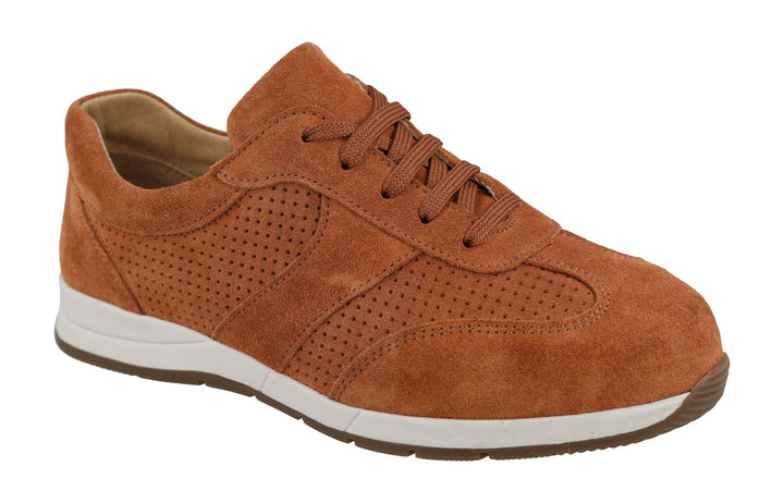 Womens Wide Fit DB Scaup Canvas in Sky Blue Suede - Image 1