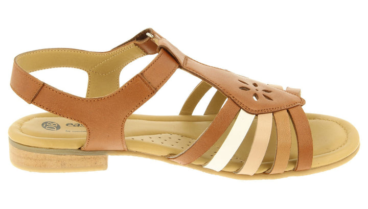Women's Wide Fit DB Tundra Sandals in Black Leather - Image 1