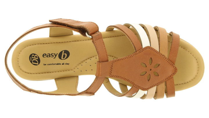 Women's Wide Fit DB Tundra Sandals in Black Leather - Image 1