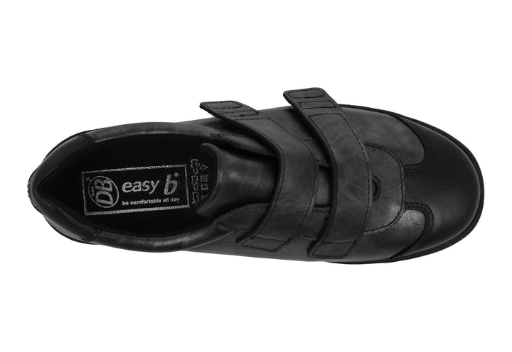 Women's Wide Fit DB Grasshopper Shoes in Black Leather - Image 1