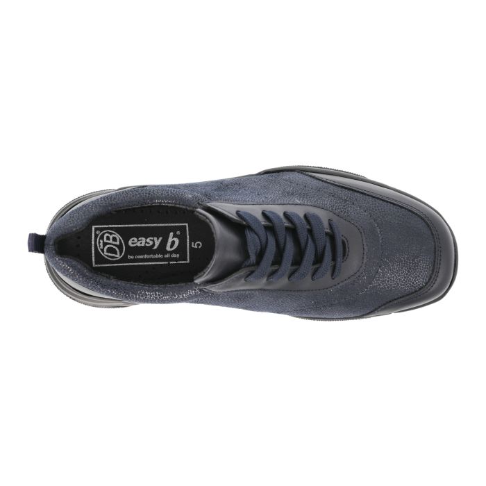 Women's Wide Fit DB Culver Shoes in Black Lea / Stretch - Image 1