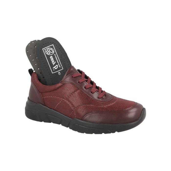 Women's Wide Fit DB Culver Shoes in Black Lea / Stretch - Image 1