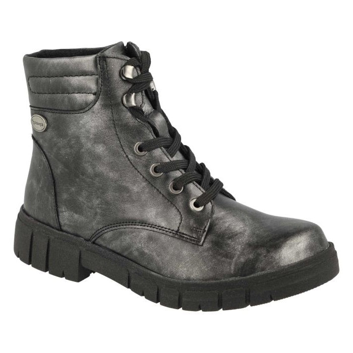 Women's Wide Fit DB Pershore Water-Resistant Boots in Black Leather - Image 13