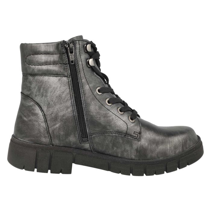 Women's Wide Fit DB Pershore Water-Resistant Boots in Black Leather - Image 14