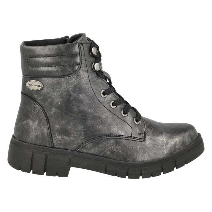 Women's Wide Fit DB Pershore Water-Resistant Boots in Black Leather - Image 12