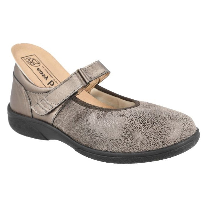 Women's Wide Fit DB Tansy Shoes in Black Leather / Stretch - Image 13