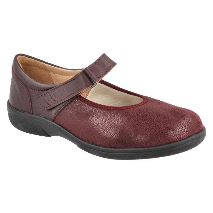 Women's Wide Fit DB Tansy Shoes in Black Leather / Stretch - Image 1
