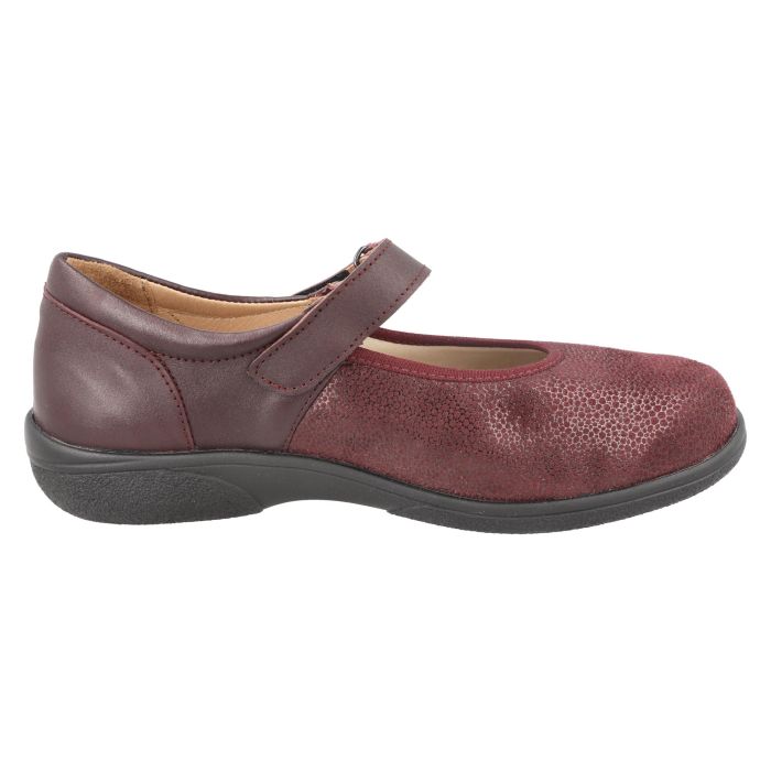 Women's Wide Fit DB Tansy Shoes in Black Leather / Stretch - Image 1