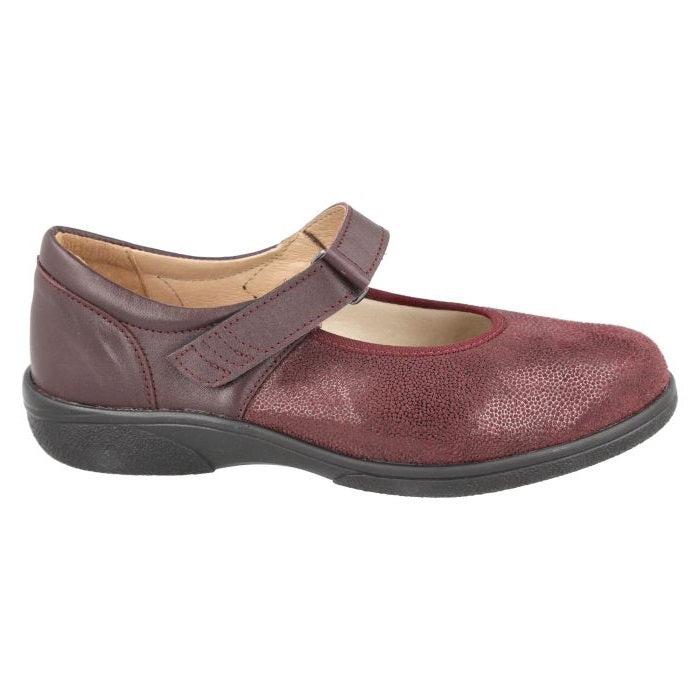 Women's Wide Fit DB Tansy Shoes in Black Leather / Stretch - Image 1