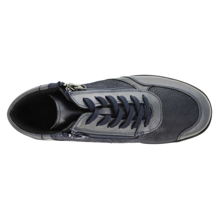 Women's Wide Fit DB Nova Boots in Black Leather / Patent / Stretch - Image 10