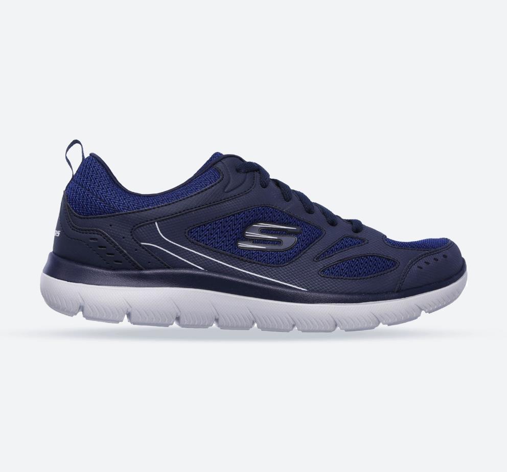 Men's Wide Fit Skechers 52812 Summits South Rim Sports Trainers in Navy - Image 1