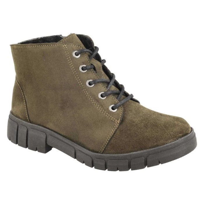 Women's Wide Fit DB Poplar Boots in Black Suedette - Image 8