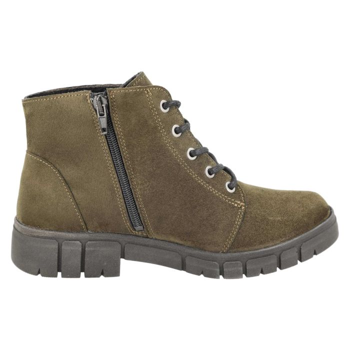 Women's Wide Fit DB Poplar Boots in Black Suedette - Image 1