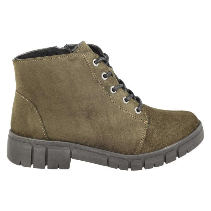 Women's Wide Fit DB Poplar Boots in Black Suedette - Image 1