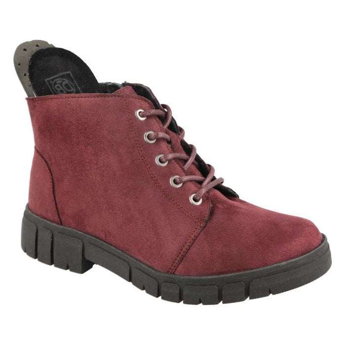 Women's Wide Fit DB Poplar Boots in Black Suedette - Image 1