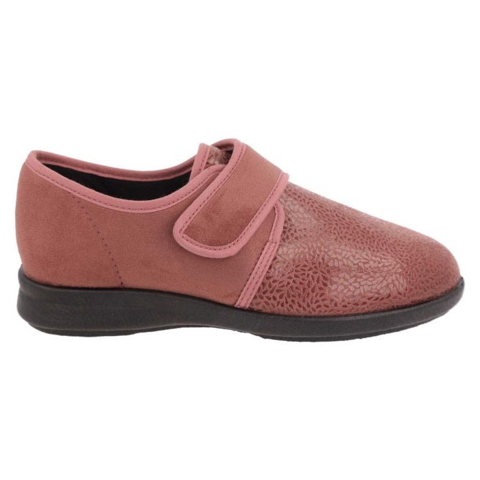 Women's Wide Fit DB Vanilla Shoes/Slipper in Black Stretch Textile - Image 15