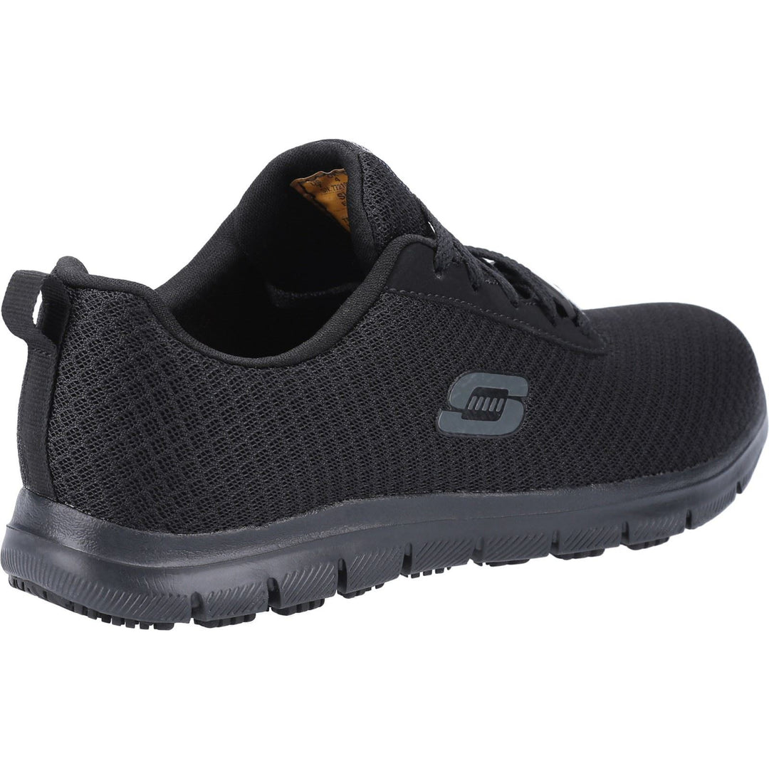 Women's Wide Fit Skechers 77210EC Genter Bronaugh SR Occupational Trainers in Black - Image 4