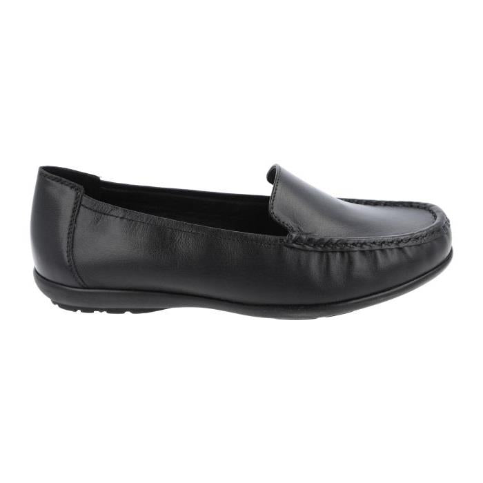 Women's Wide Fit DB Partridge Loafer Shoes in Black Leather - Image 2