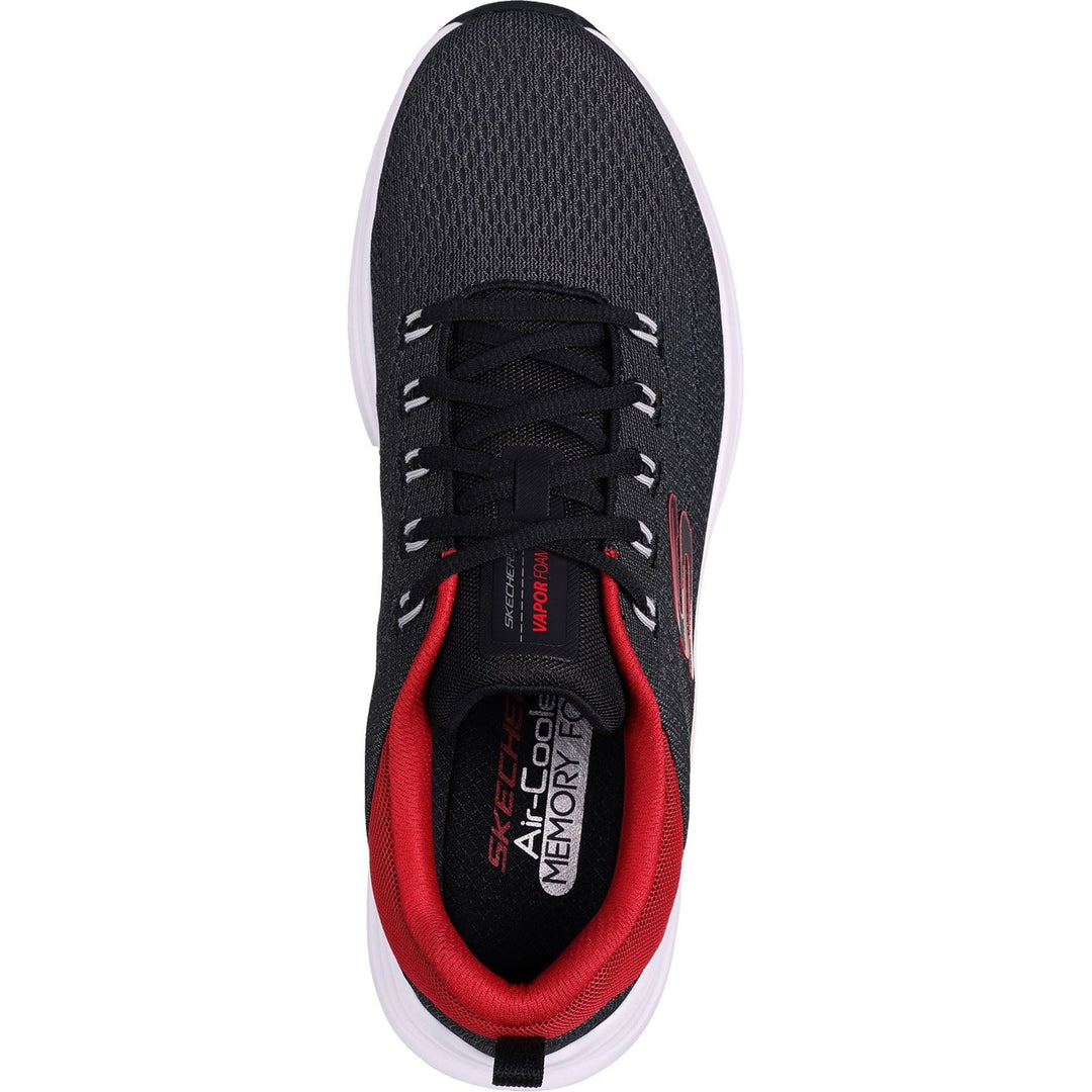 Men's Wide Fit Skechers 232626 Vapor Foam Varien Trainers in Black/Red - Image 4
