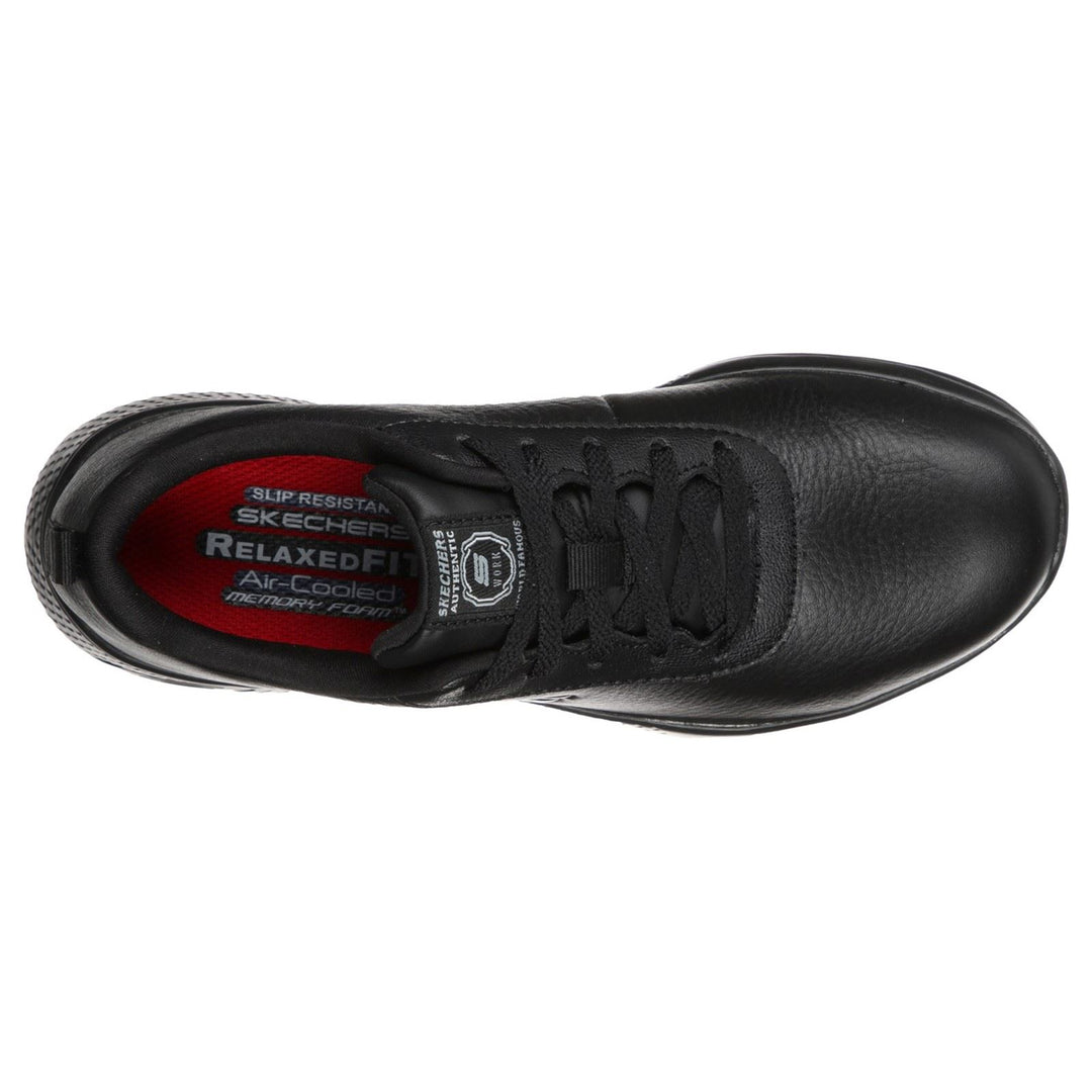 Women's Wide Fit Skechers 108010EC Marsing Gmina Slip Resistant Trainers in Black - Image 5