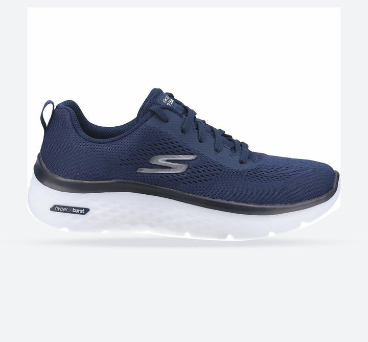 Women's Wide Fit Skechers 124578 Go Walk Hyper Burst Trainers in Navy - Image 1
