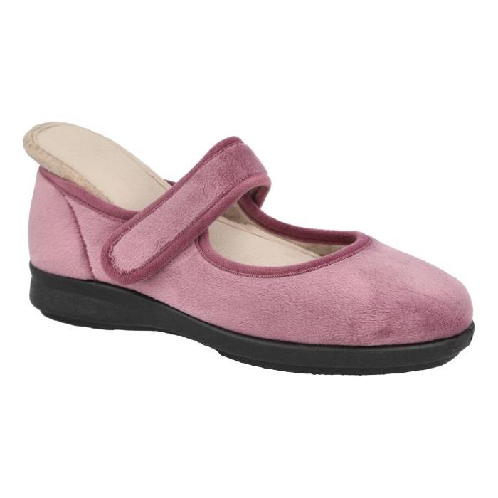 Women's Wide Fit DB Trilby Slippers in Sky Blue Velour - Image 12