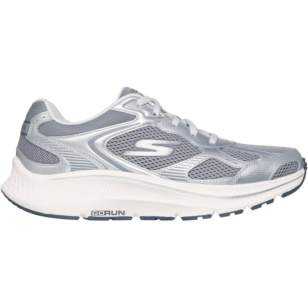 Women's Wide Fit Skechers 128633 Go Run Consistent 2.0 Volt Trainers in White/Silver/Black - Image 11