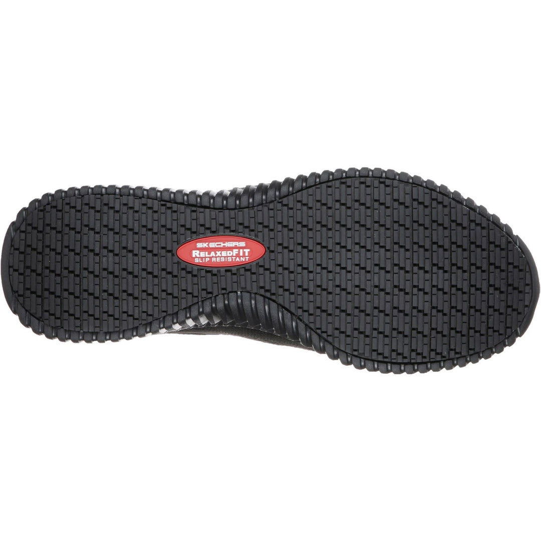 Men's Wide Fit Skechers 77501EC Cessnock Colleton Slip Resistant Trainers in Black - Image 6