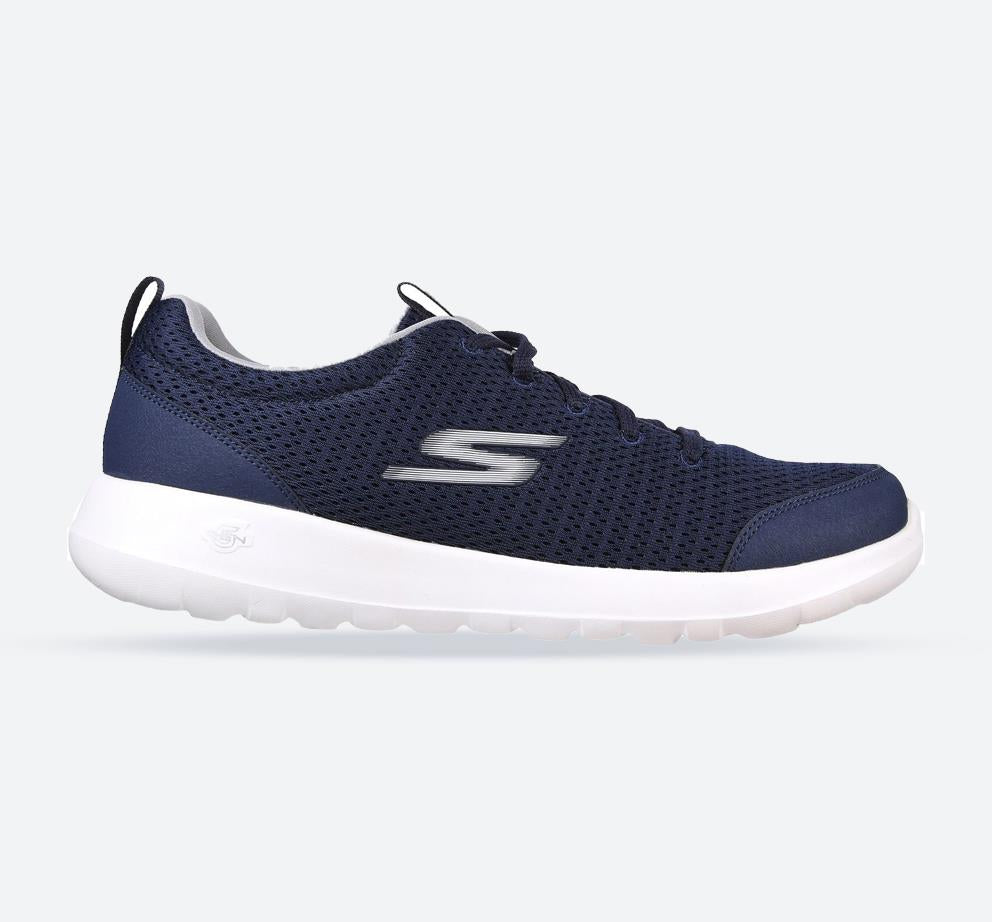 Men's Wide Fit Skechers 216231 Go Walk Max - Progressor Trainers in Navy/Grey - Image 1