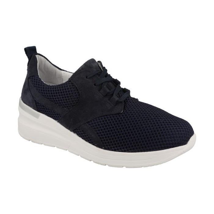 Women's Wide Fit DB Pollyanna Trainers in Grey Mesh - Image 1