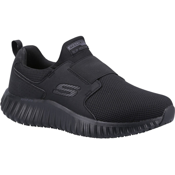 Men's Wide Fit Skechers 200027EC Cicades Occupational Trainers in Black - Image 1