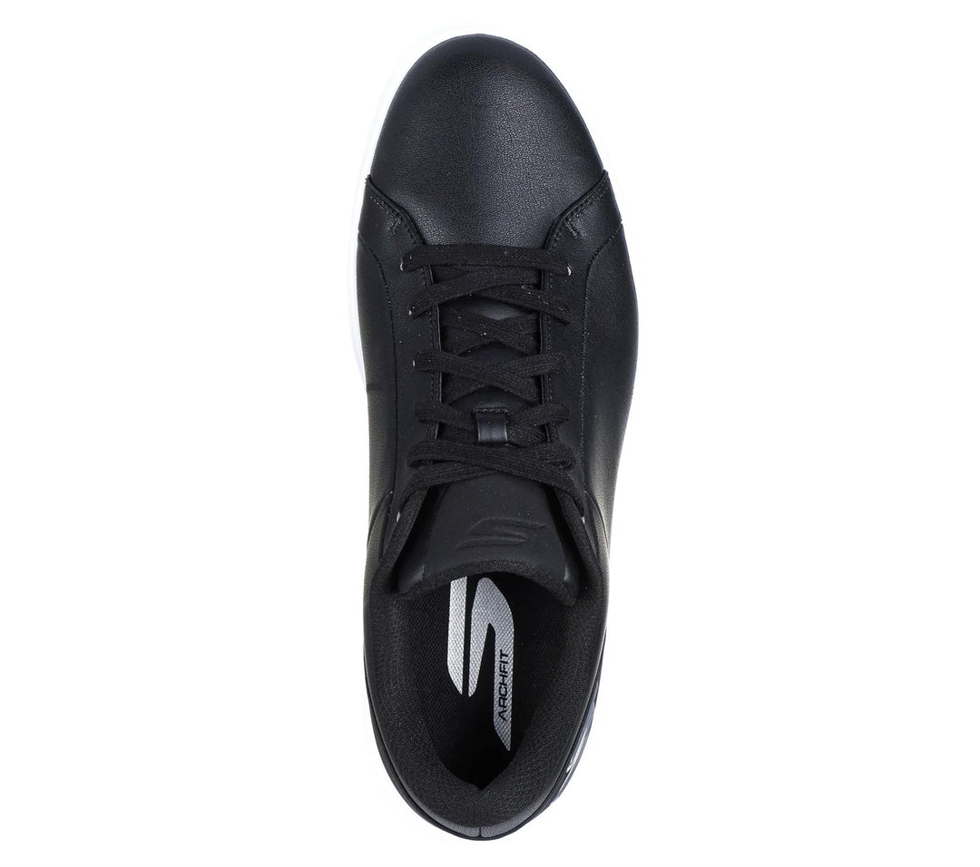 Men's Relaxed Fit Skechers 214128 Go Golf Drive 6 Waterproof Trainers in Black/White - Image 5