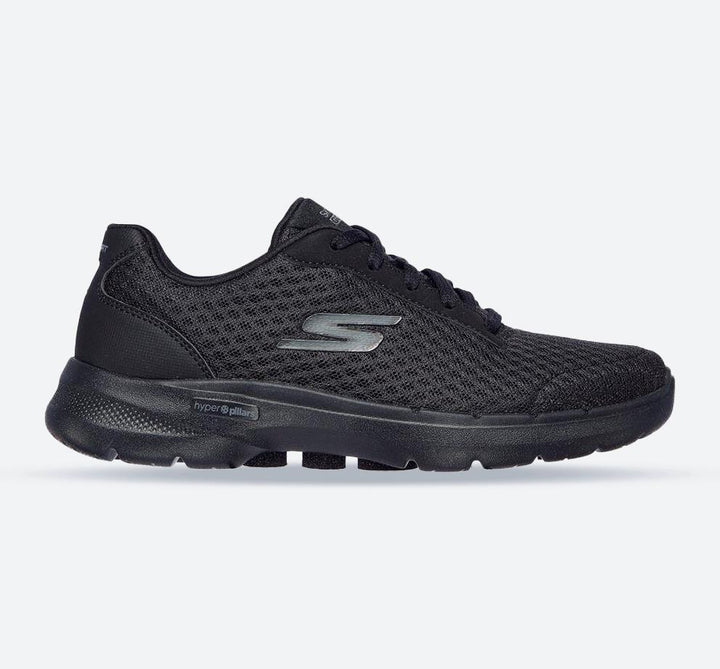 Women's Wide Fit Skechers 124514 Go Walk 6 Iconic Vision Trainers - Black in Black - Image 1