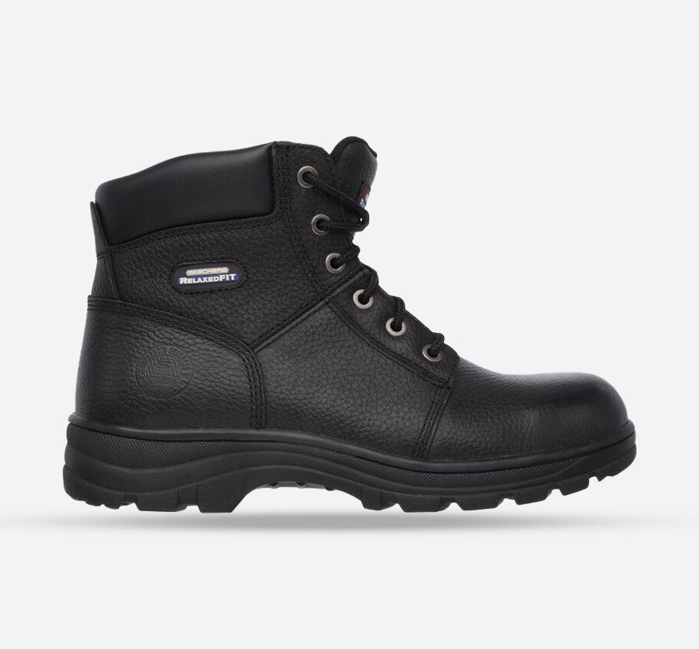 Men's Wide Fit Skechers Work shire 77009 Safety Boots in Black - Image 1