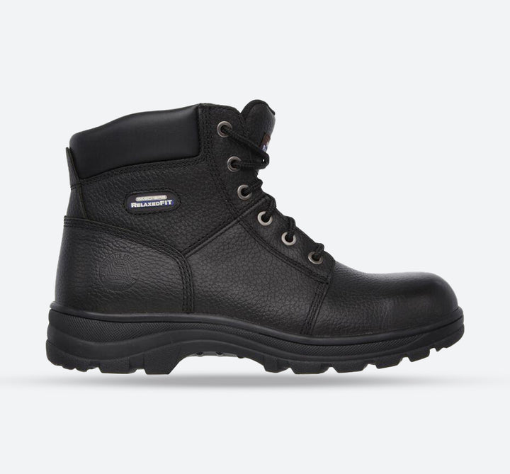Men's Wide Fit Skechers Work shire 77009 Safety Boots in Black - Image 1