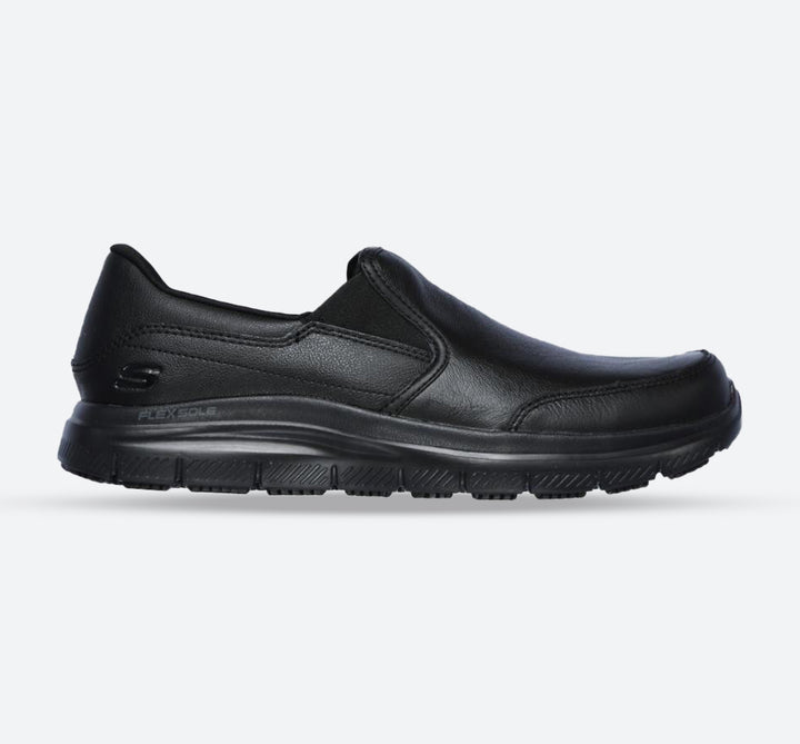 Men's Wide Fit Skechers Work 77071 Bronwood Walking Shoes in Black - Image 1
