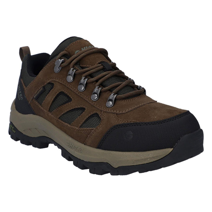Men's Wide Fit Hi-tec Bandera Expedition Low Hiker Waterproof Trainers in Smokey Brown/Khaki - Image 1