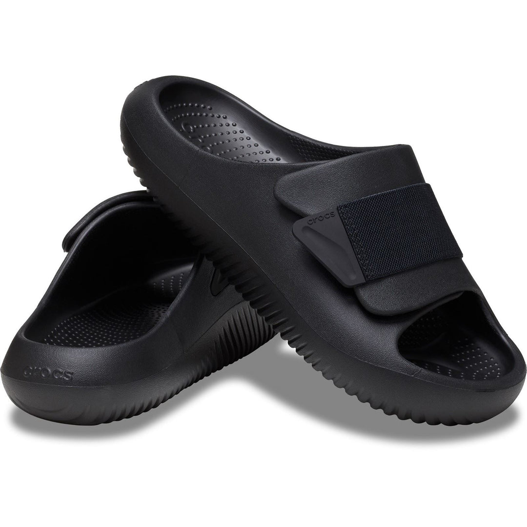 Women's Crocs 209413 Mellow Luxe Slippers in Black - Image 4
